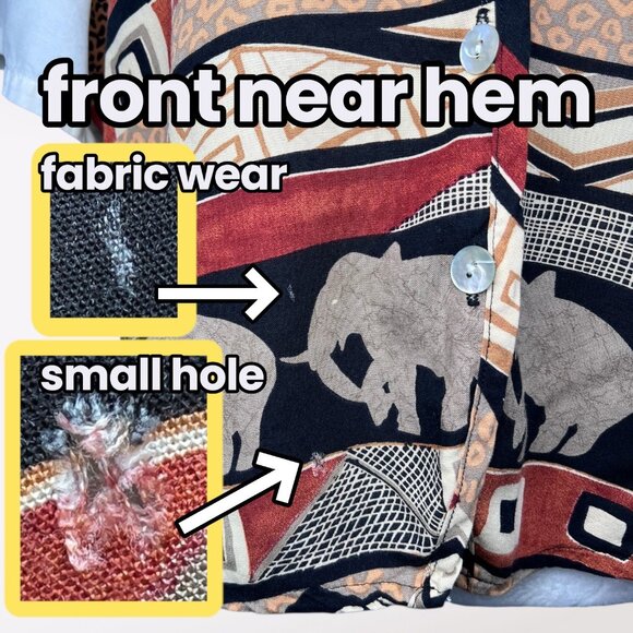 Vintage Bobbie Brooks Animal Print Button Up Shirt XL - Picture 9 of 9